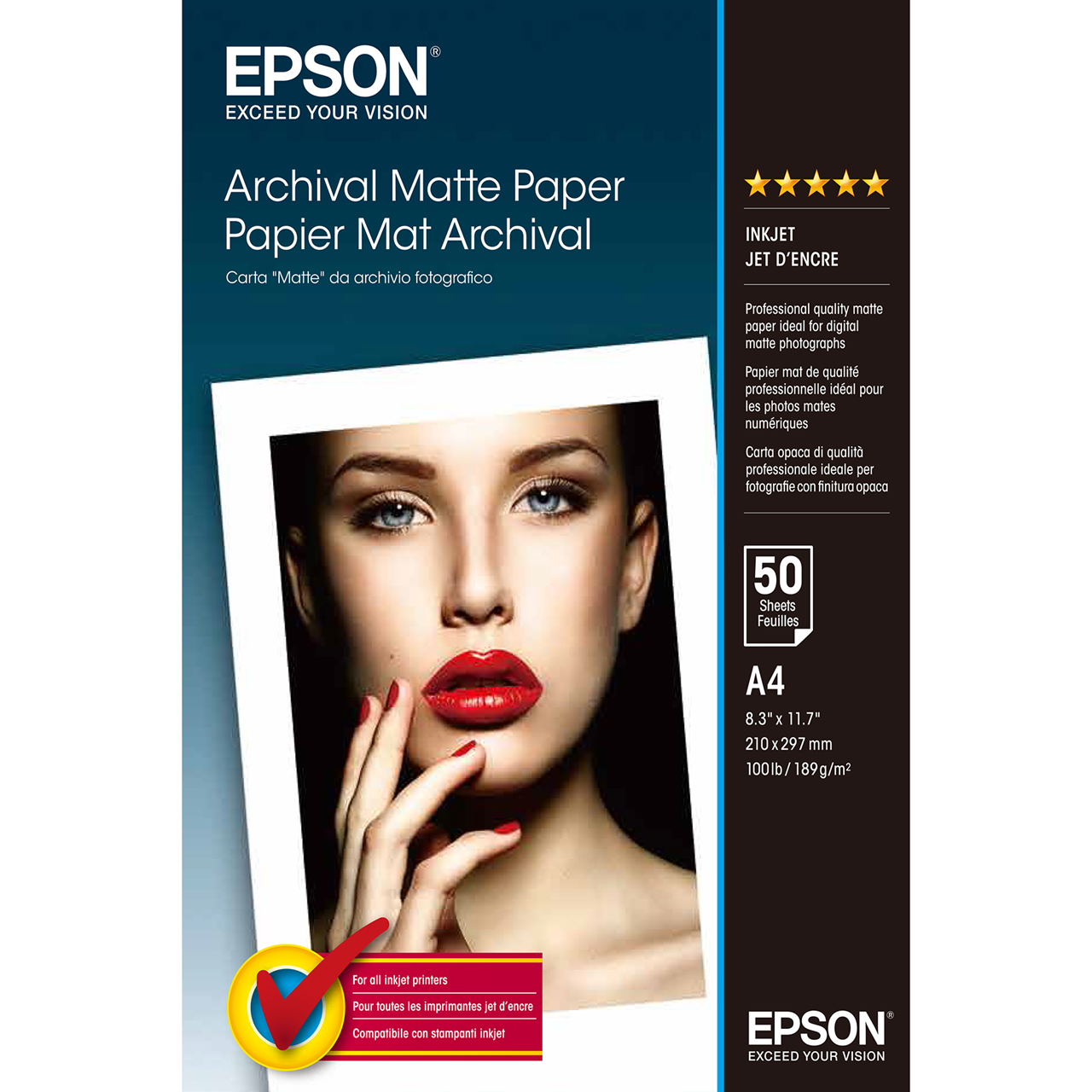 Picture of Archival Matte Paper, DIN A4, 189g/m{s2}, 50 Sheets