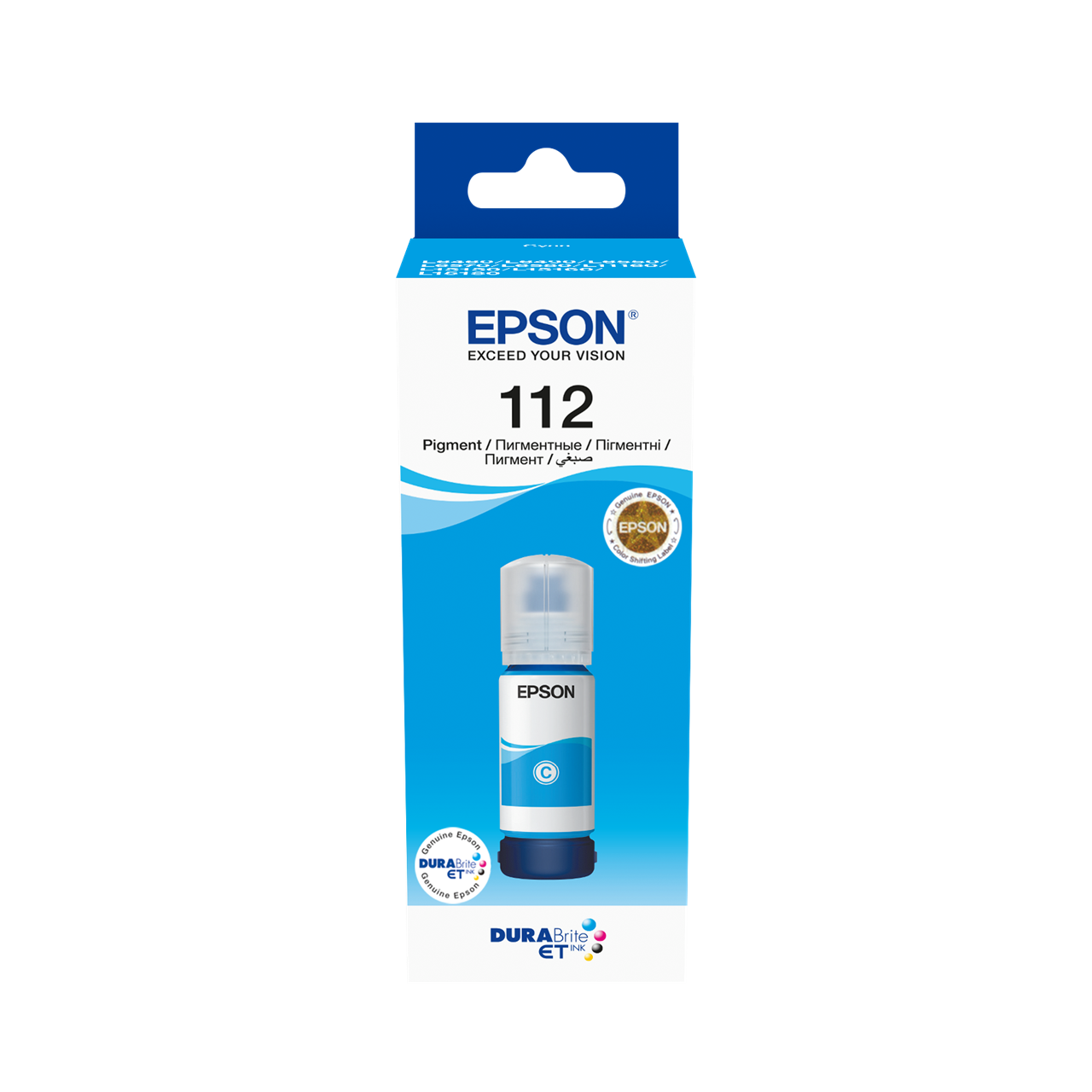 Picture of 112 EcoTank Pigment Cyan ink bottle