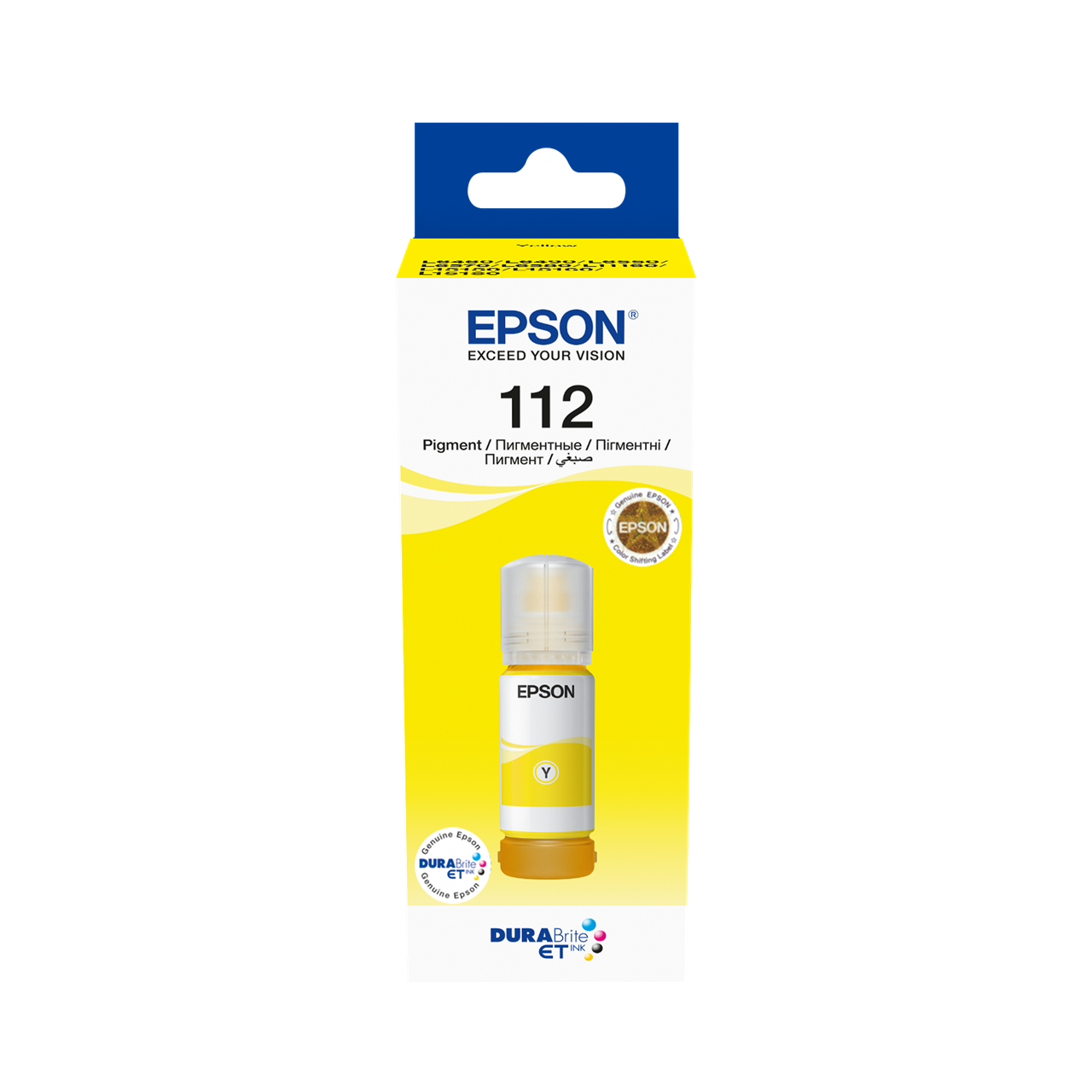 Picture of 112 EcoTank Pigment Yellow ink bottle
